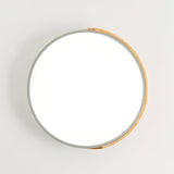 Modern Ceiling Light  Grey Metal Wood Accent - Product detail 6