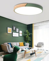 Modern Ceiling Light  Grey Metal Wood Accent - Product detail 5