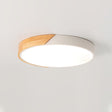 Modern Ceiling Light  Grey Metal Wood Accent - Product detail 8