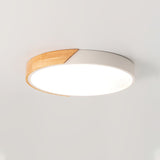 Modern Ceiling Light  Grey Metal Wood Accent - Product detail 8