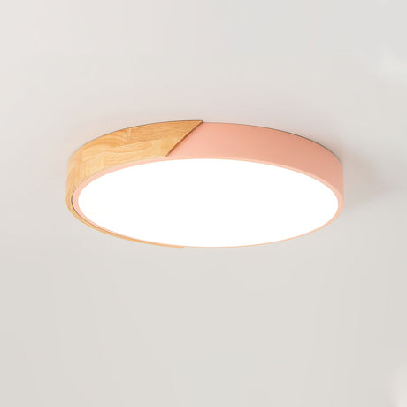 Modern Ceiling Light  Grey Metal Wood Accent - Product detail 12