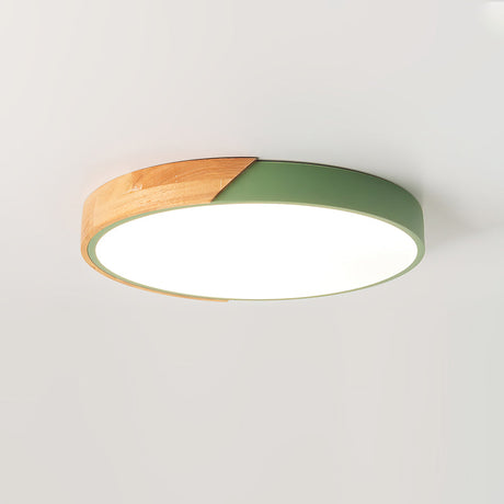 Modern Ceiling Light  Grey Metal Wood Accent - Product detail 10