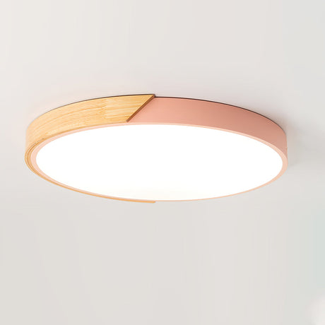 Modern Ceiling Light  Grey Metal Wood Accent - Product detail 17