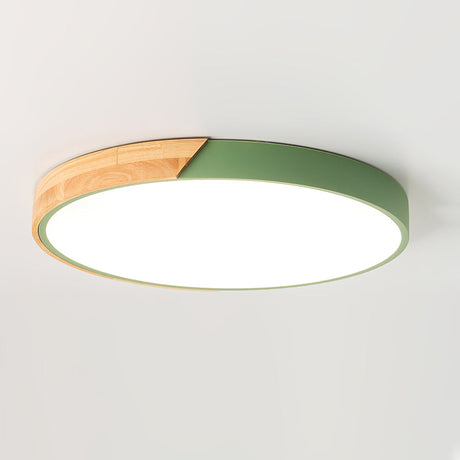 Modern Ceiling Light  Grey Metal Wood Accent - Product detail 15