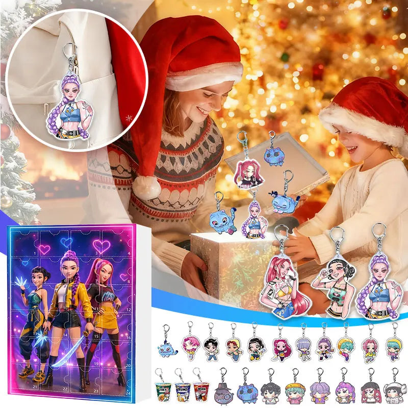 Anime Advent Calendar  24 Character Keychains Dark Fantasy Theme - Detailed view