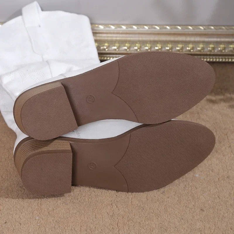 Western Denim Boots  Classic Embroidered Cowgirl Design - Product detail 6