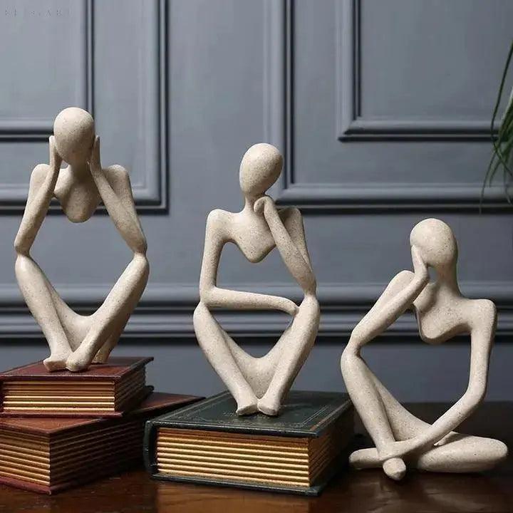 Abstract Thinker Sculpture  Minimalist Resin Art Decor - Product detail 4