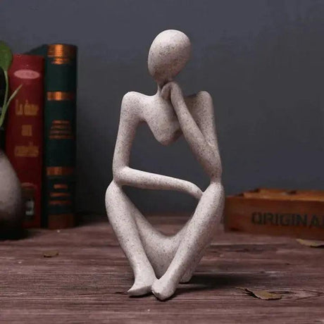 Abstract Thinker Sculpture  Minimalist Resin Art Decor - Product detail 9