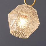 Art Deco Ceiling Light  Diamond-Cut Glass  Brass Design - Product detail 11