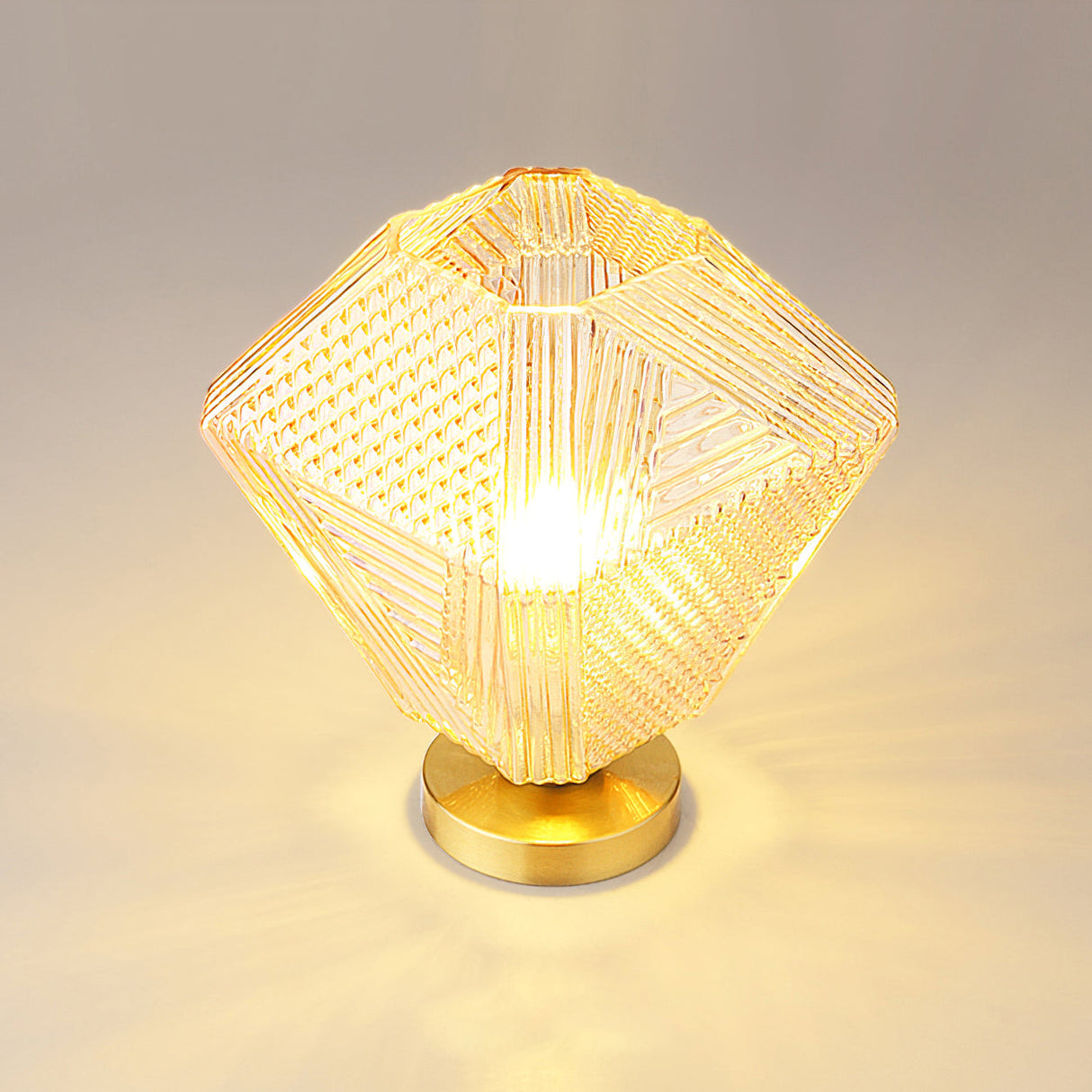 Art Deco Ceiling Light  Diamond-Cut Glass  Brass Design - Product detail 10