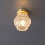 Art Deco Ceiling Light  Diamond-Cut Glass  Brass Design - Product detail 20