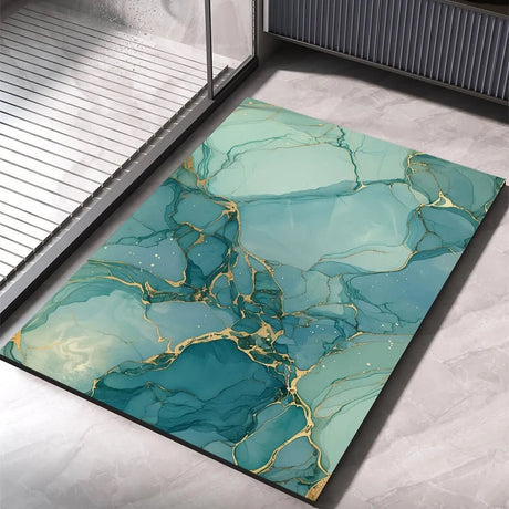 Abstract Marble Bath Mat  Quick-Drying Diatomaceous Earth - Product detail 12