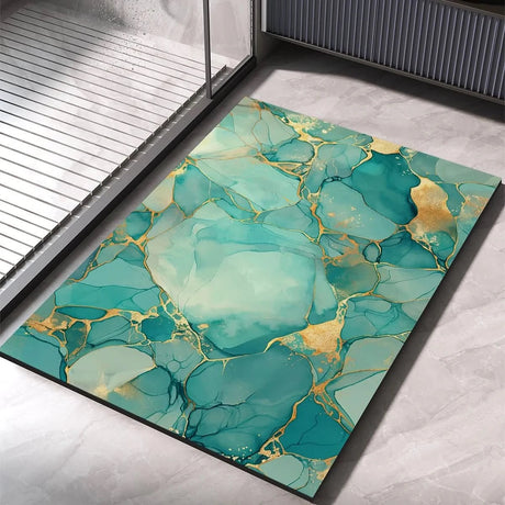 Abstract Marble Bath Mat  Quick-Drying Diatomaceous Earth - Product detail 13