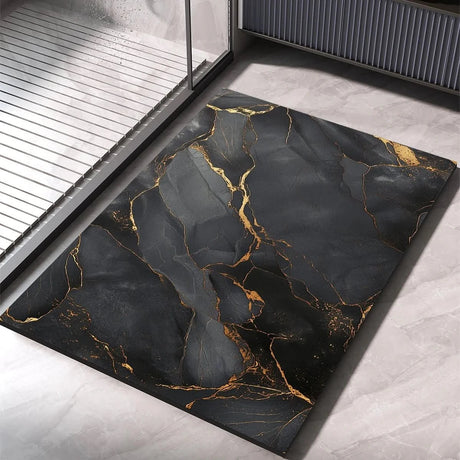 Abstract Marble Bath Mat  Quick-Drying Diatomaceous Earth - Product detail 4