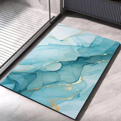 Abstract Marble Bath Mat  Quick-Drying Diatomaceous Earth - Product detail 10