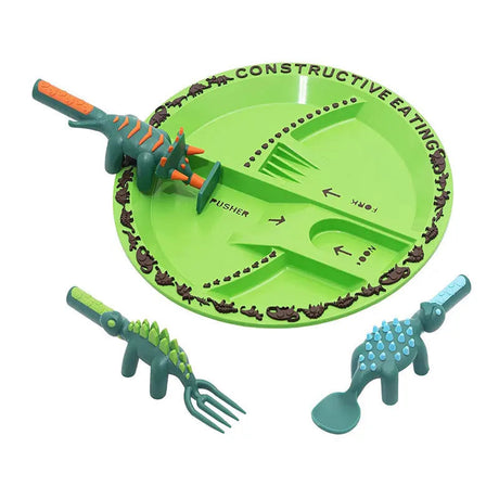 Construction Themed Kids Plate  Interactive Bulldozer Design - Product detail 10