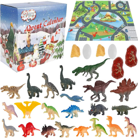 Dinosaur Advent Calendar  28 Figure Educational Christmas Countdown - Product showcase