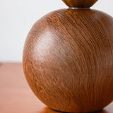 Modern Table Lamp  Walnut Base White Fabric Shade - Product detail 8