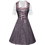 Traditional Dirndl Dress  Floral Lace Embroidery With Apron - Product detail 4