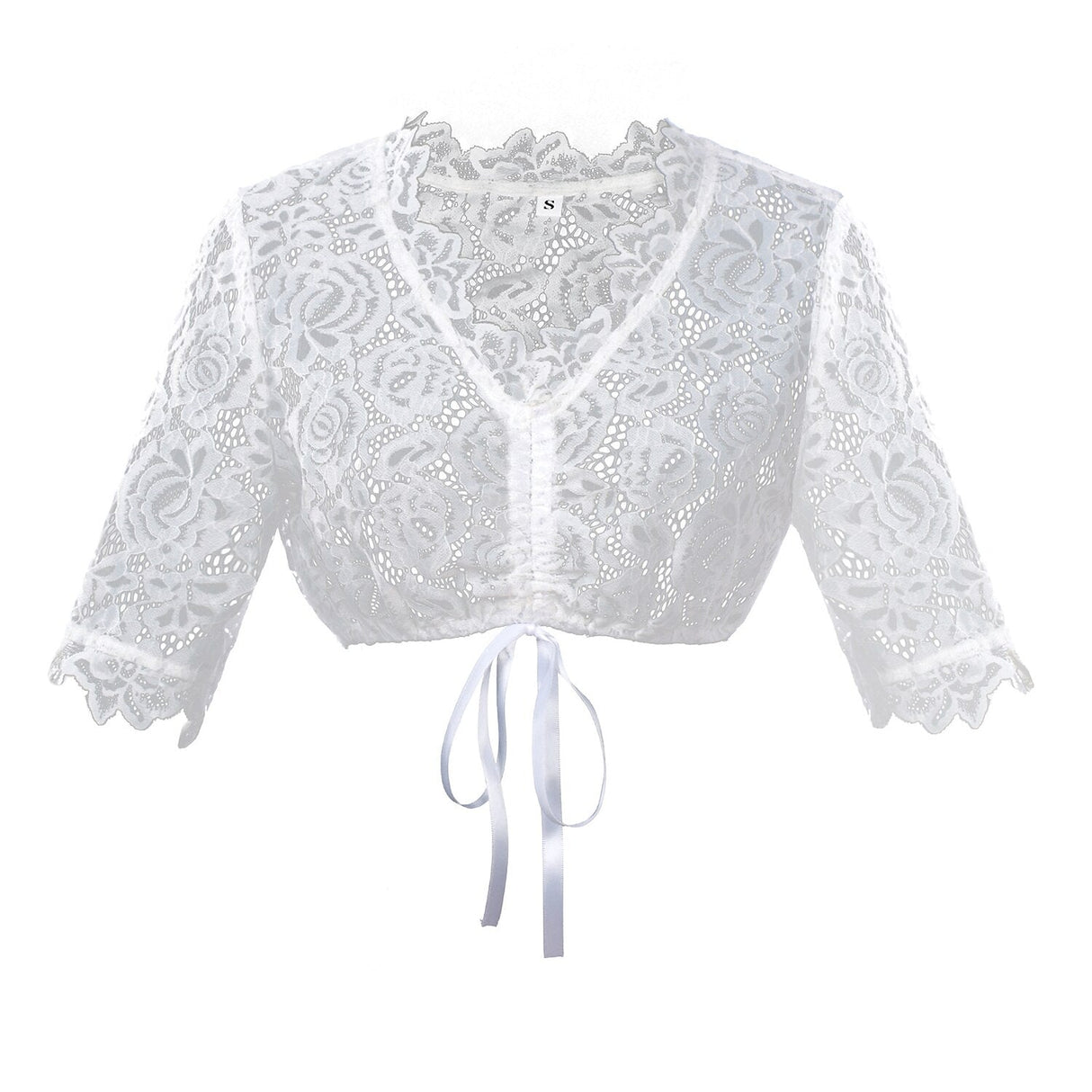 Traditional Dirndl Dress  Floral Lace Embroidery With Apron - Product detail 5