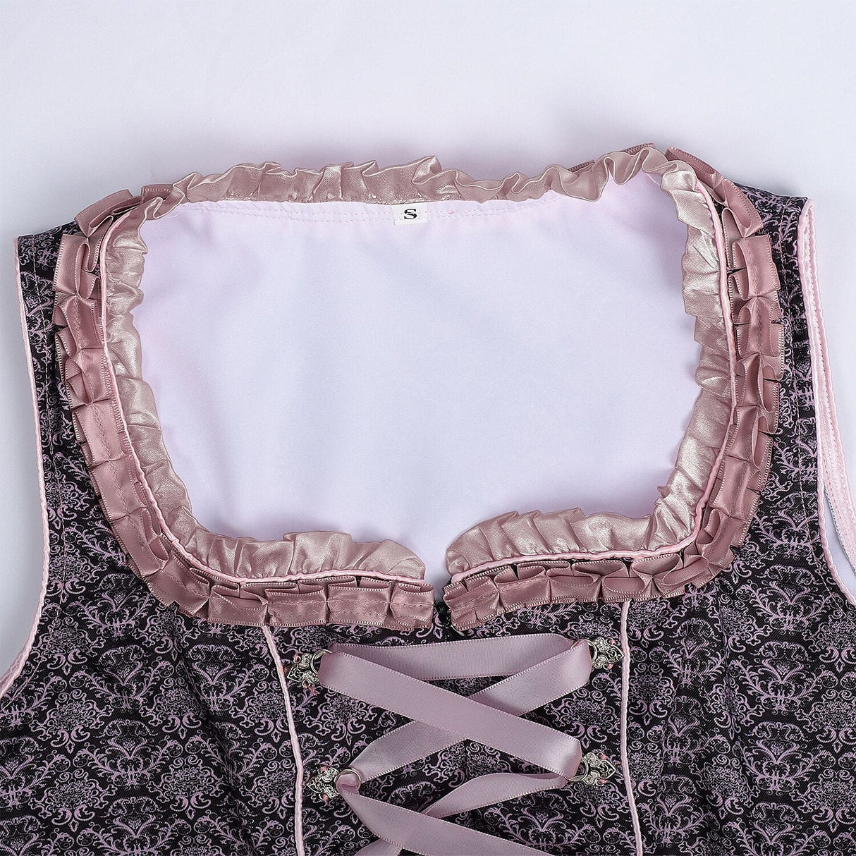 Traditional Dirndl Dress  Floral Lace Embroidery With Apron - Product detail 9