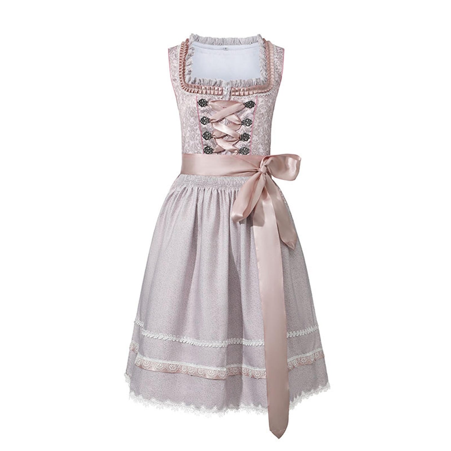 Traditional Dirndl Dress  Lace Trimmed Oktoberfest Costume - Product detail 6