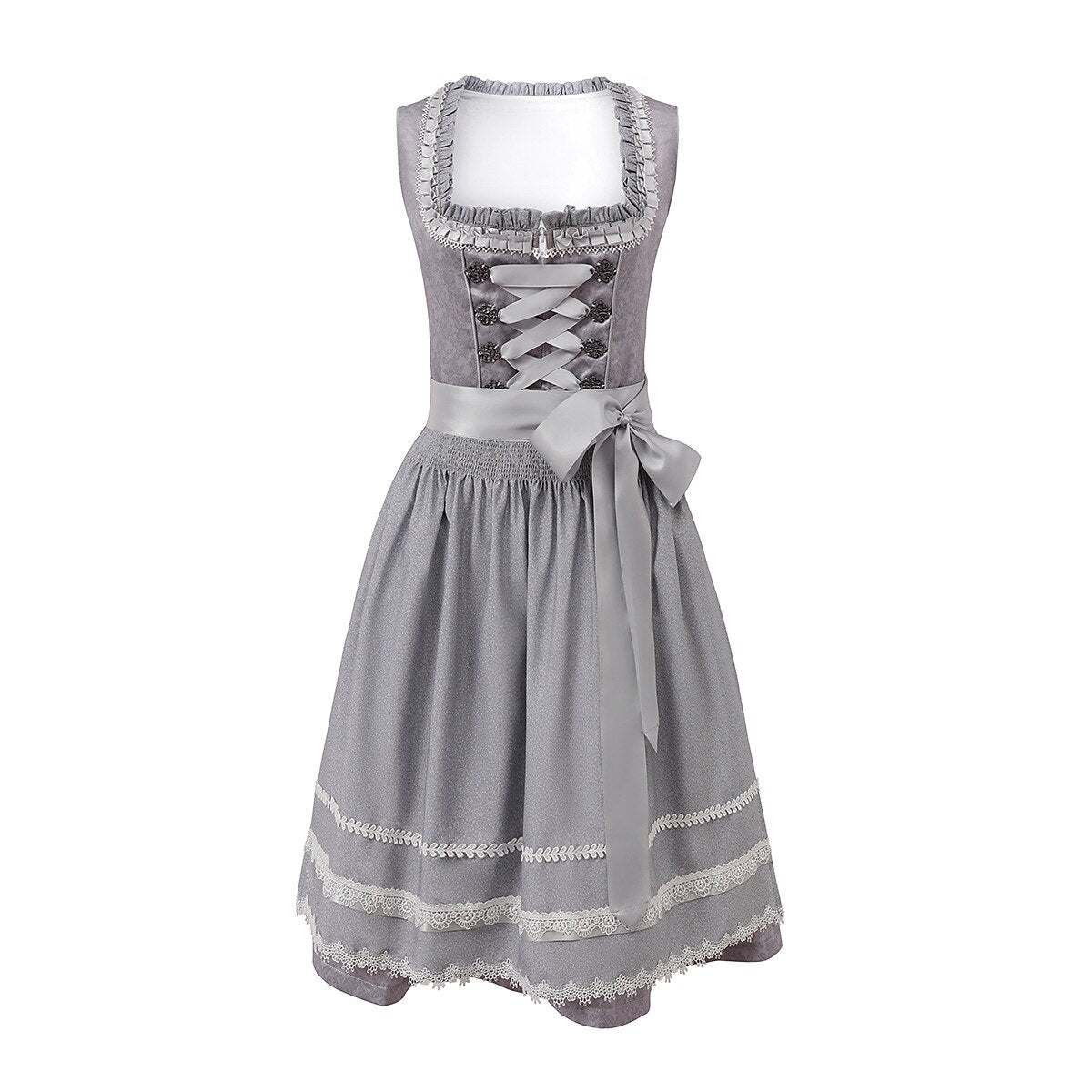 Traditional Dirndl Dress  Lace Trimmed Oktoberfest Costume - Product detail 9