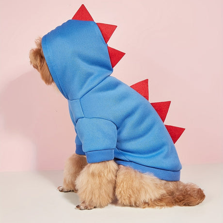 Dog Dinosaur Costume Hoodie  Fleece Pet Winter Outfit - Product detail 11