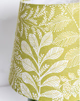 Botanical Table Lamp  Green Ceramic Base With Leaf Pattern Shade - Product detail 6