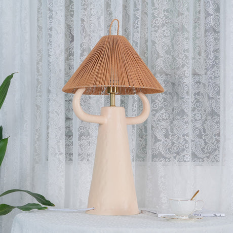 Ceramic Table Lamp  Raffia Shade Natural Design - Product detail 25