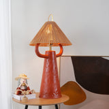 Ceramic Table Lamp  Raffia Shade Natural Design - Product detail 4