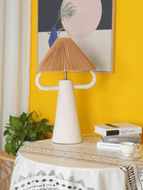 Ceramic Table Lamp  Raffia Shade Natural Design - Product detail 18