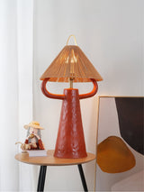 Ceramic Table Lamp  Raffia Shade Natural Design - Product detail 6