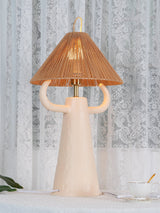 Ceramic Table Lamp  Raffia Shade Natural Design - Product detail 7