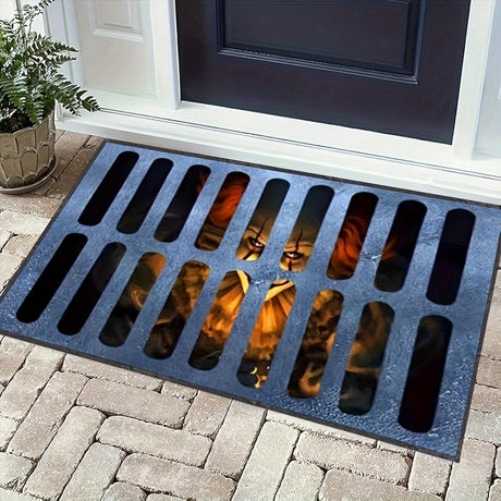 Halloween Clown Doormat  3D Sewer Grate Design - Product showcase