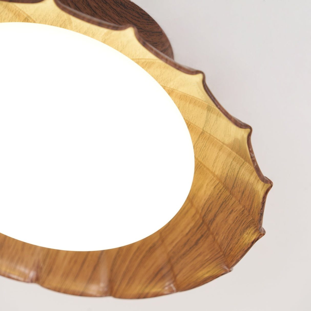 Modern Ceiling Light  Floral Petal Design With Walnut Accent - Product detail 20