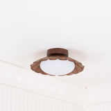 Modern Ceiling Light  Floral Petal Design With Walnut Accent - Product detail 21