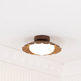 Modern Ceiling Light  Floral Petal Design With Walnut Accent - Product detail 22