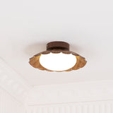 Modern Ceiling Light  Floral Petal Design With Walnut Accent - Product detail 23
