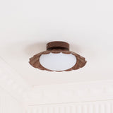 Modern Ceiling Light  Floral Petal Design With Walnut Accent - Product detail 24