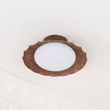 Modern Ceiling Light  Floral Petal Design With Walnut Accent - Product detail 16