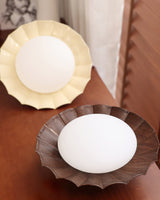 Modern Ceiling Light  Floral Petal Design With Walnut Accent - Product detail 7