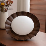 Modern Ceiling Light  Floral Petal Design With Walnut Accent - Product detail 5