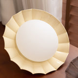 Modern Ceiling Light  Floral Petal Design With Walnut Accent - Product example