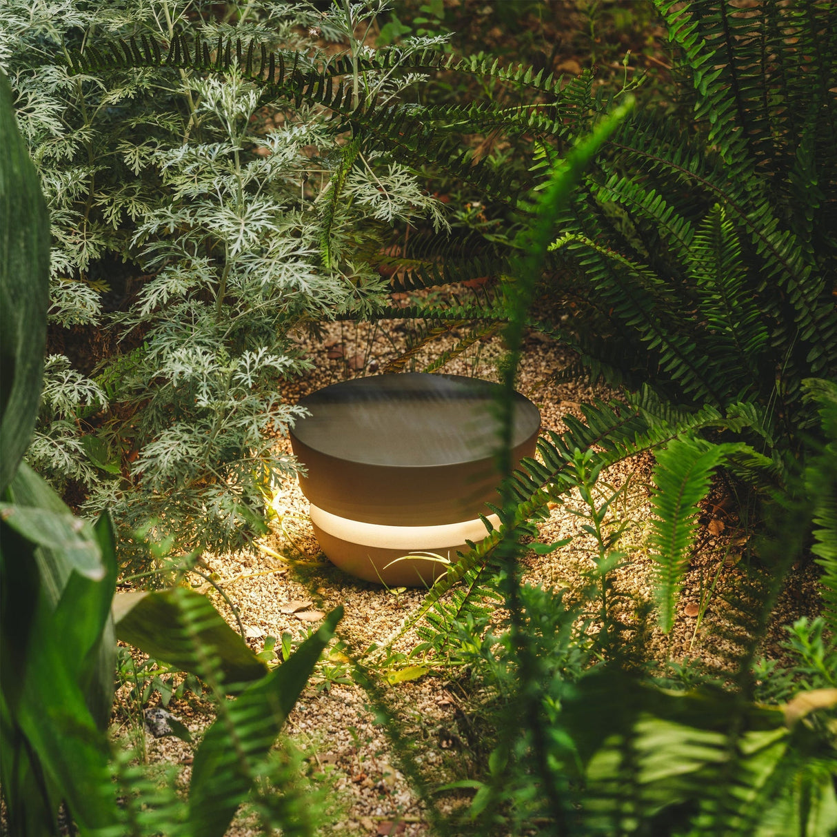 Modern Outdoor Table Lamp  LED Illuminated Garden Light - Detailed view