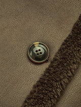 Double Breasted Longline Coat  Fleece Lined Faux Leather - Product detail 9