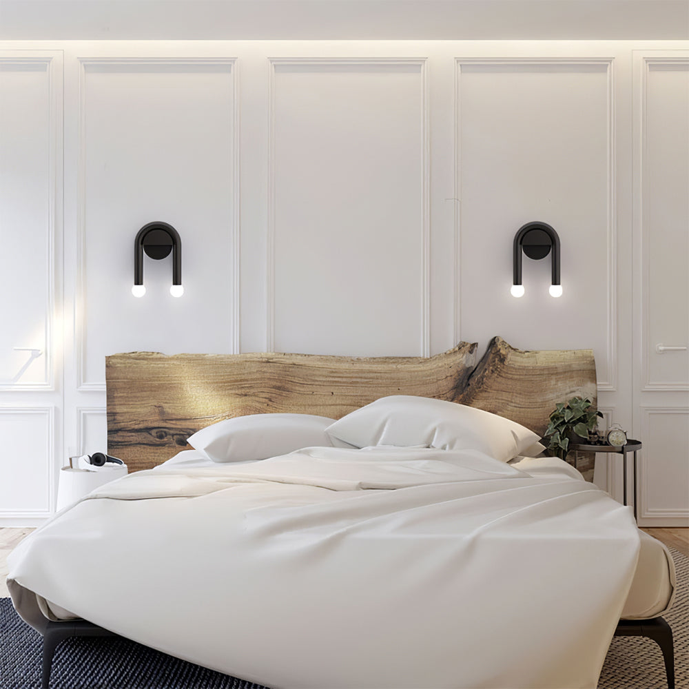 Modern U-Shaped Wall Lamp  Dual Globe LED Design - Product detail 4