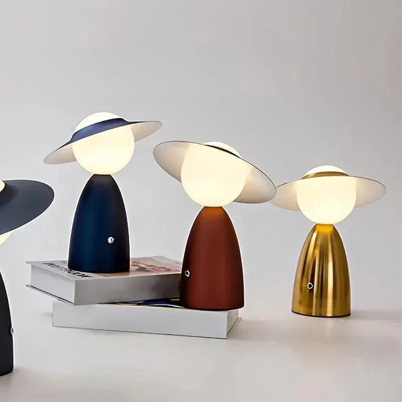 Modern LED Table Lamp  Wireless Charging Metal Design - Detailed view