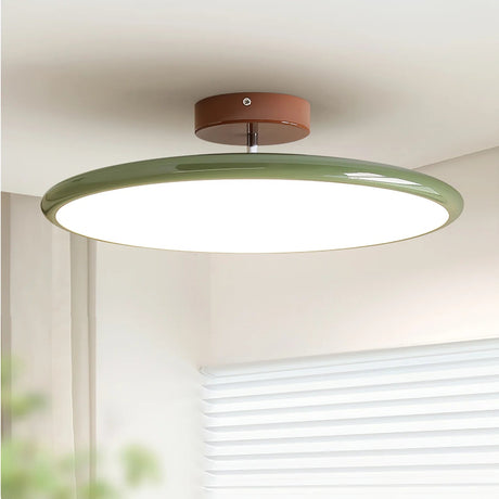 Modern Ceiling Light  Adjustable LED with Sage Green Frame - Product showcase