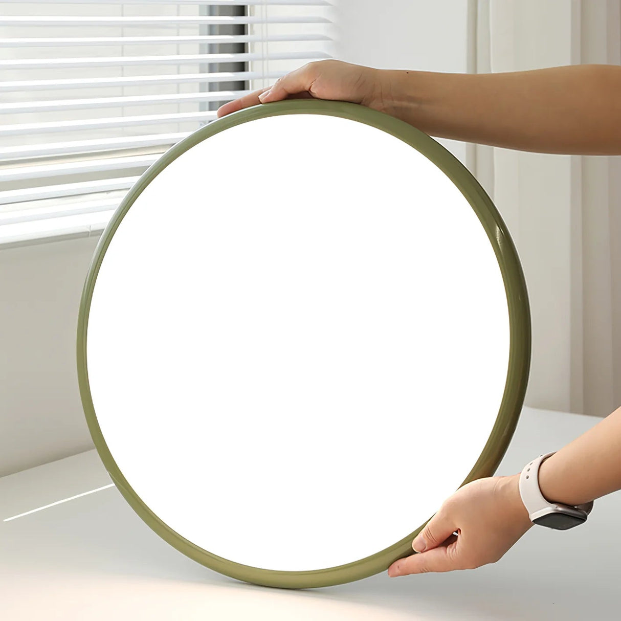 Modern Ceiling Light  Adjustable LED with Sage Green Frame - Product detail 6